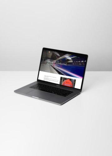 New website on laptop